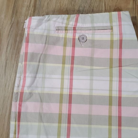 🔹️Ann Taylor Pink Plaid Capri Pants Size 8/29 - Picture 4 of 10